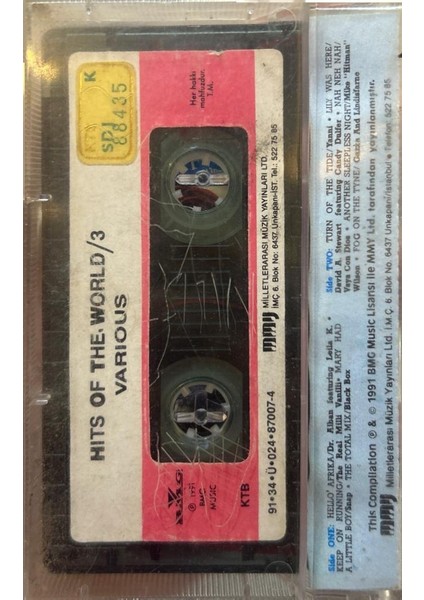 Hits Of The World 3 - Dr. Alban Hello Afrika / Vaya Con Dios / Nah Neh Nah (1991 Baskı Kaset)