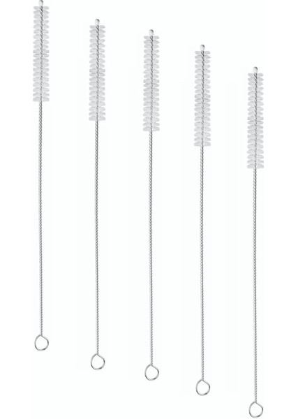 5 Adet Cam Metal Krom Pipet Klavye ve Mini Kenarlar Için Bükülebilir Pratik Temizleme Fırçası