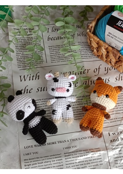 Minik Amigurumi Uyku Arkadaşları (Panda, Inek, Kumkurdu Tilki)