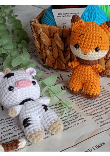Minik Amigurumi Uyku Arkadaşları (Panda, Inek, Kumkurdu Tilki) modelleri