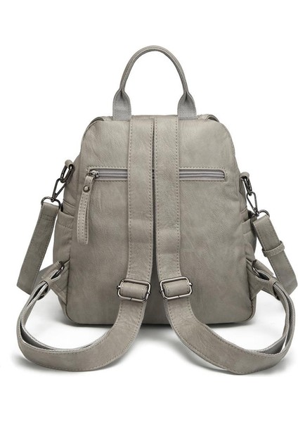 Yıkama Deri Sırt Askılı Kadın Çantası 21-K Barcelona 1908 modelleri