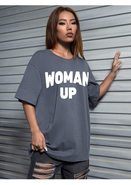 Kadın / Kız Up Baskılı Oversize T-Shirt Salas Boyfriend modelleri