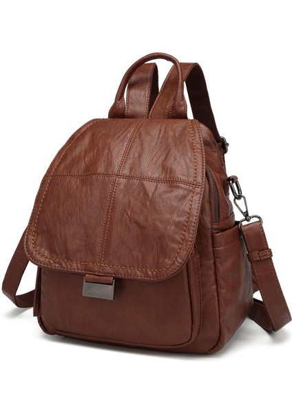 Yıkama Deri Sırt Askılı Kadın Çantası 21-K Barcelona 1908 fırsatları