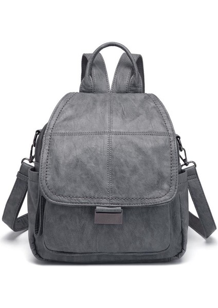 Yıkama Deri Sırt Askılı Kadın Çantası 21-K Barcelona 1908