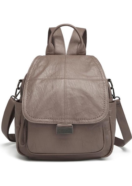 Yıkama Deri Sırt Askılı Kadın Çantası 21-K Barcelona 1908