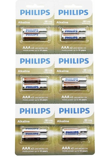 Philips Aa Alkalin Kalem Pil 12'li Kartela 1.5 Volt 12 Adet