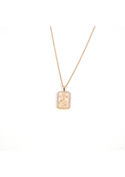 Çelik Kolye Yengeç Burcu Tarot Model - K-105
