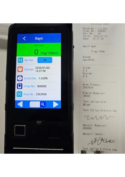 Alkolmetre Promil Ölçer Profesyonel AC-8000T Yazıcılı Hafıza Kayıtlı Kameralı Ölçüm Aleti modelleri