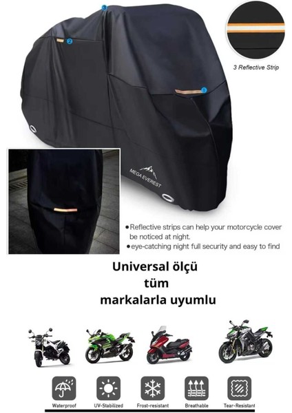 Lüx Siyah Bajaj Pulsar Rs 200 Motosiklet Brandası Motor Branda Uyumlu modelleri