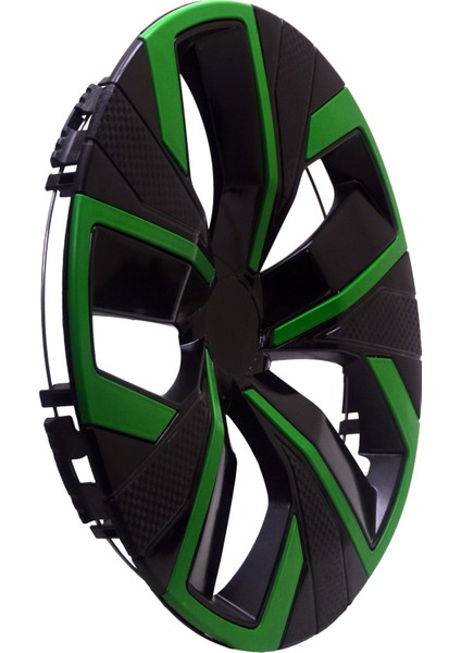 Jant Kapağı Kırılmaz Çıtalı 14" Yeni Model Yeşil Çıtalı 4'lü (Takım Olarak)