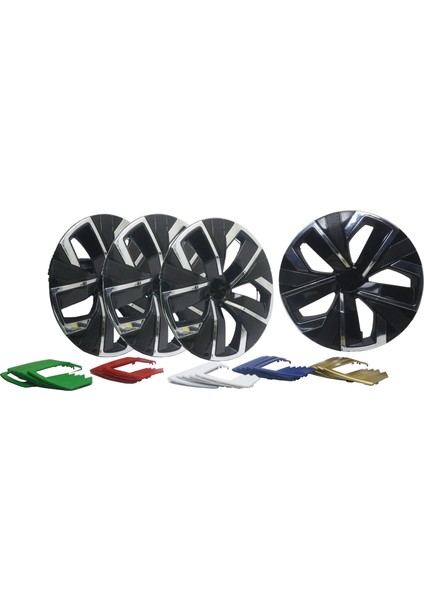 Jant Kapağı Kırılmaz Çıtalı 14" Yeni Model Sarı Çıtalı 4'lü (Takım Olarak)