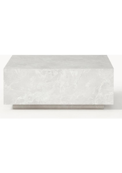 Kare Traverten Mermer Desenli Modern Orta Sehpa, Krem modelleri