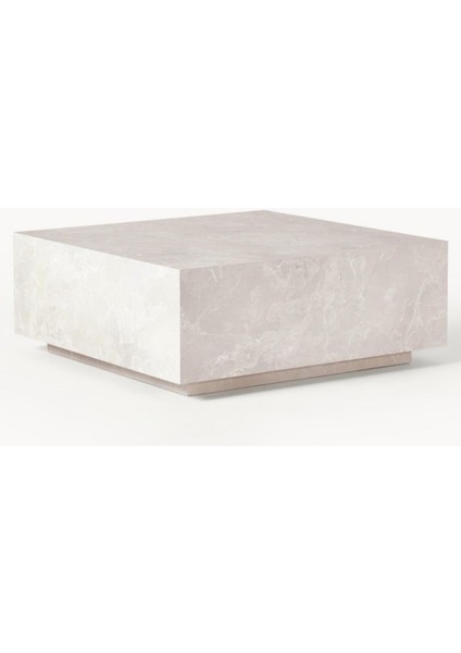 Kare Traverten Mermer Desenli Modern Orta Sehpa, Krem fırsatları