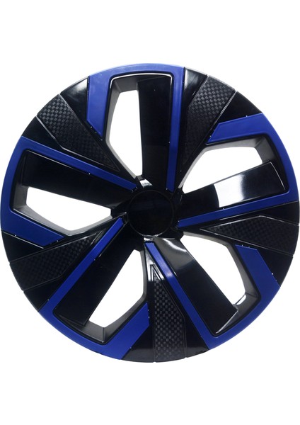Jant Kapağı Kırılmaz Çıtalı 14" Yeni Model Mavi Çıtalı 4'lü (Takım Olarak)