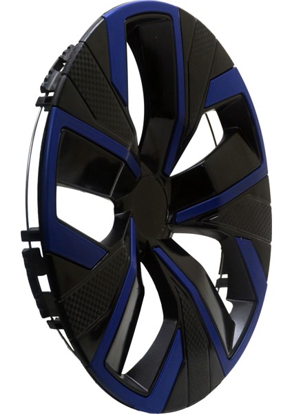 Jant Kapağı Kırılmaz Çıtalı 14" Yeni Model Mavi Çıtalı 4'lü (Takım Olarak)