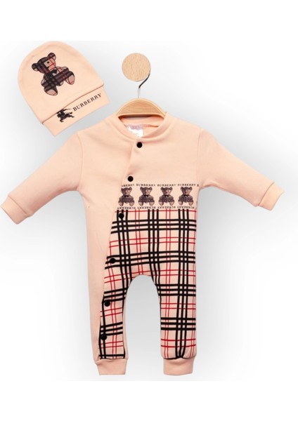 Baby Marka Borberi Desen Şapkalı Tulum Unisex 6-24 Ay