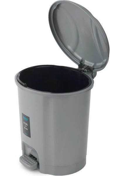 Motek Elit Pedallı Plastik Çöp Kovası Iç Kovalı 22 Lt Gümüş Gri modelleri