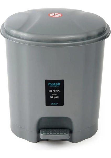 Motek Elit Pedallı Plastik Çöp Kovası Iç Kovalı 22 Lt Gümüş Gri fırsatları