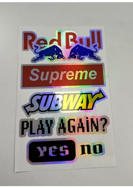 Hologram Arka Cam Sticker Etiket Model 004