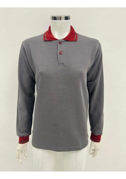 Selanik Kumaş Polo Yaka Sweatshirt