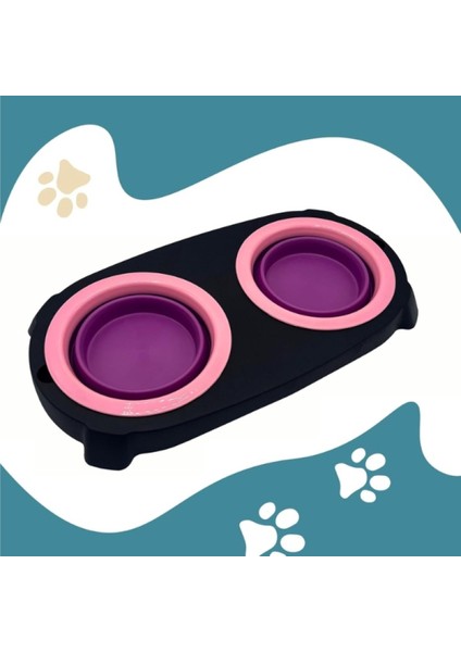 Ikili Katlanabilir Evcil Hayvan Mama Kabı ve Standı fiyatları