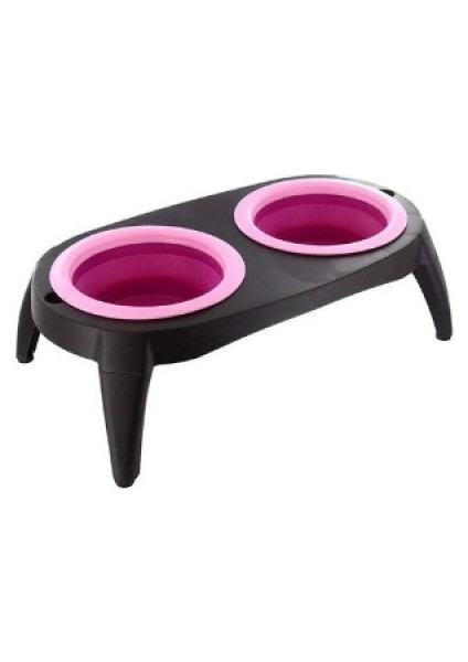 Ikili Katlanabilir Evcil Hayvan Mama Kabı ve Standı modelleri