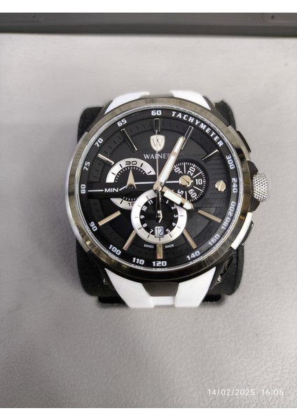 WA.16910-L Swiss Made Silikon k,Kayışlı Erkek Kol Saati