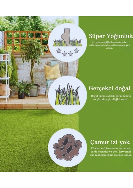 10 mm Yapay Suni Çim Halı – Kaymaz Tabanlı, Balkon ve Bahçe İçin Dayanıklı tasarım indirimleri