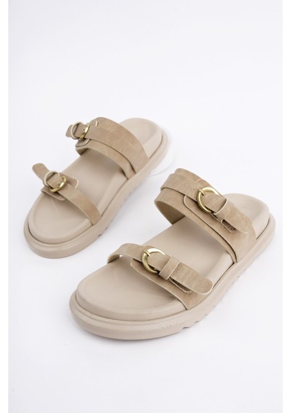 Ovela Çift Bantlı Ayarlanabilir Kemerli Günlük Kadın Terlik indirimleri