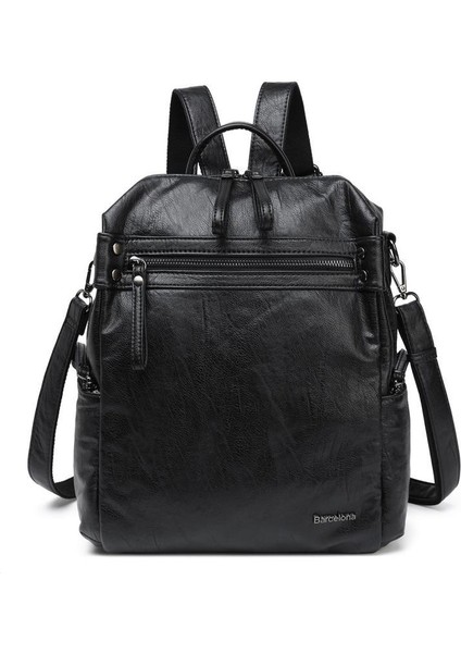 Yıkama Deri Sırt Askılı Kadın Çantası 21-K Barcelona 1909