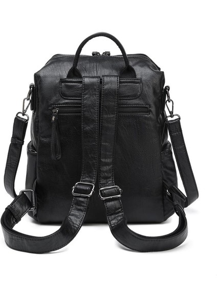 Yıkama Deri Sırt Askılı Kadın Çantası 21-K Barcelona 1909 modelleri