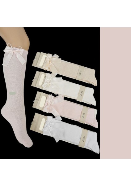 Kudele Fiyonk Tasarım Kız Çocuk Çorap