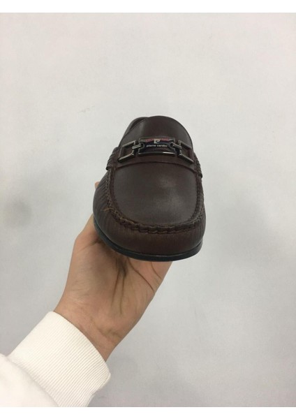 Kahve Deri Erkek Loafer Ayakkabı 25109 modelleri