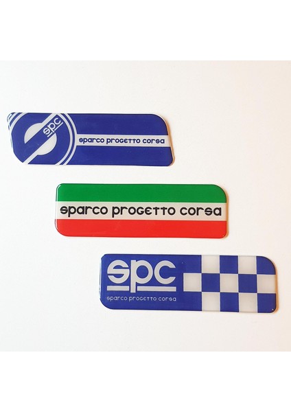 3 Adet Sparco Damla Amblem Kendinden Yapışanlı 11,5x3,6cm