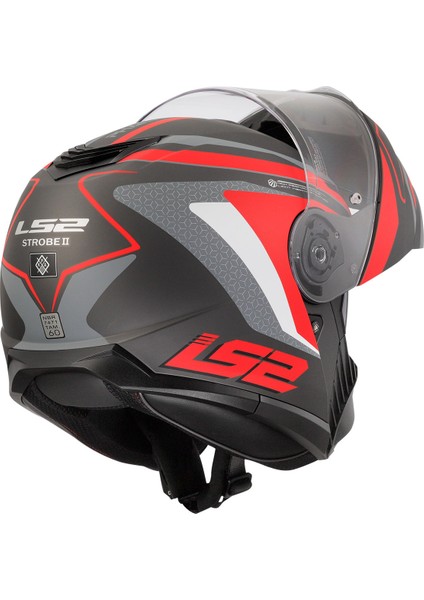 Strobe 2 Phantom Mat Tıtanıum-Gri-Kırmızı Kask modelleri