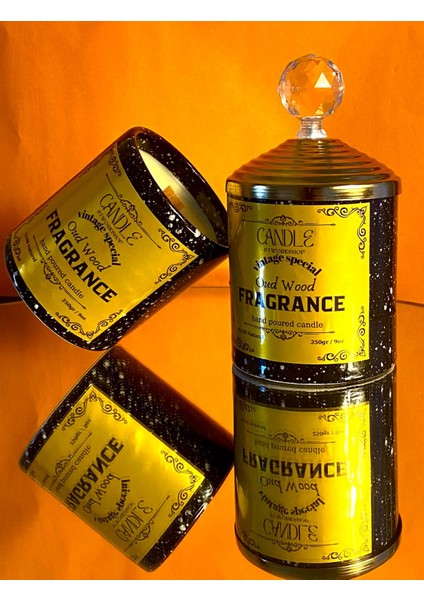 Vintage Gold Special: Ud Ağacı Kokulu Dekoratif Seramik Soya Wax Mum Sevgililer Günü Özel Ü modelleri