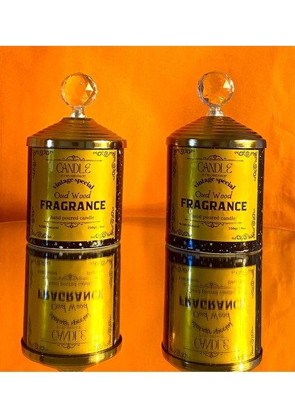 Vintage Gold Special: Ud Ağacı Kokulu Dekoratif Seramik Soya Wax Mum Sevgililer Günü Özel Ü indirimleri