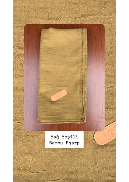 Yağyeşili Bambu Eşarp 4mevsim