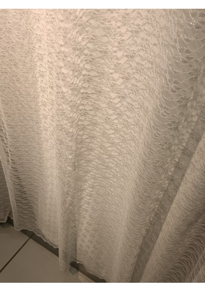 Brillant Hazır Dikili Büzgülü Ipli Düz Pilesiz 250X250 Ebat Tül Perde