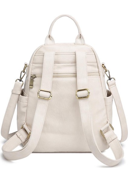 Yıkama Deri Sırt Askılı Kadın Çantası 21K Barcelona 1914 modelleri