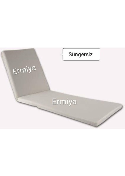 2 Adet Gürmenli Adası Süngersiz Şezlong Minderi Kılıfı 180*55*5 cm Fermuarlı Yıkanabilir
