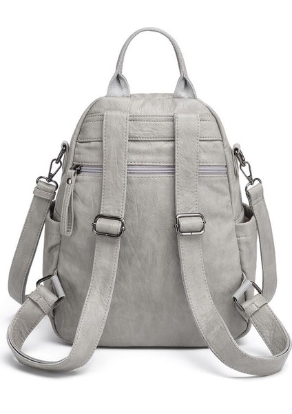 Yıkama Deri Sırt Askılı Kadın Çantası 21K Barcelona 1914 modelleri