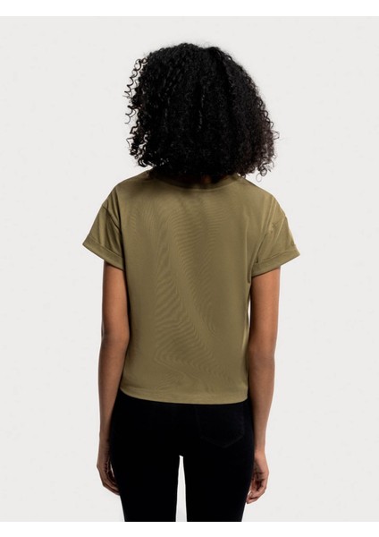 Loose Fit Haki Kadın T-Shirt LF2035741 modelleri