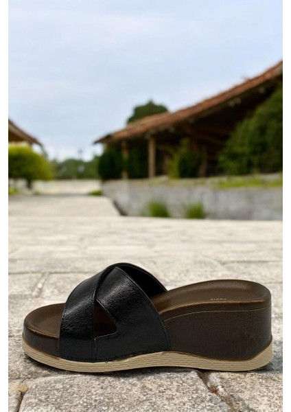 Pc 7010 Siyah Tam Ortopedik Günlük Kadın Terlik modelleri
