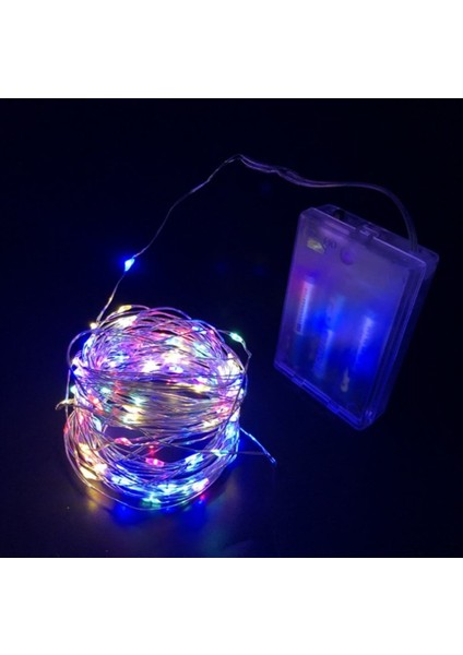 10 Metre Rgb(Renkli) Peri LED Tel LED Pilli Animasyonlu