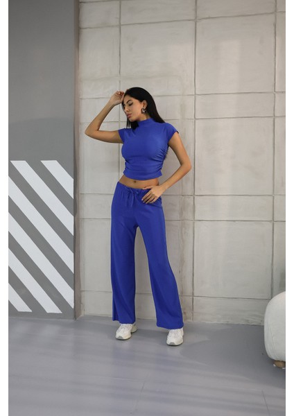 Kadın Yanları Büzgülü Bluz-Pantolon Takım fırsatları