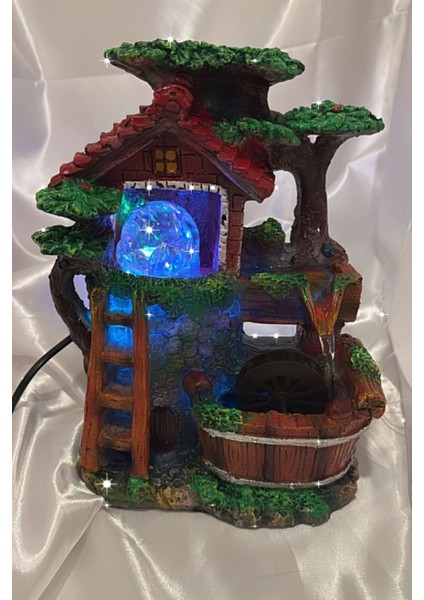 Su Şelalesi Doğa Merdiven Feng Shui Akan Su Objesi LED Işık Lı fiyatları