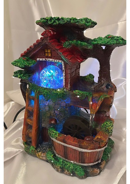 Su Şelalesi Doğa Merdiven Feng Shui Akan Su Objesi LED Işık Lı modelleri