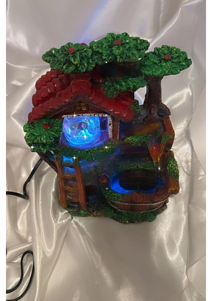 Su Şelalesi Doğa Merdiven Feng Shui Akan Su Objesi LED Işık Lı indirimleri