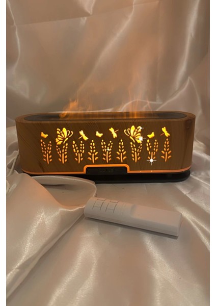 Difüzör Buhar Makinası Hava Temizleyici Çiçekli LED Işıklı Soğuk Buhar Nemlendirici 3D Kademeli Kumandalı modelleri